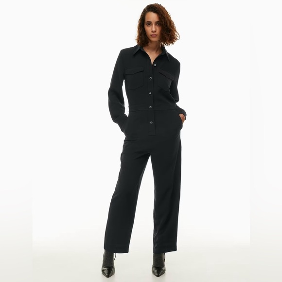 Aritzia Pants - Aritzia Wilfred Laneway Utility Jumpsuit Relaxed Crepe NWT Black Size Small